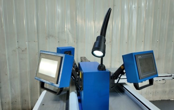 Copper busbar machine.