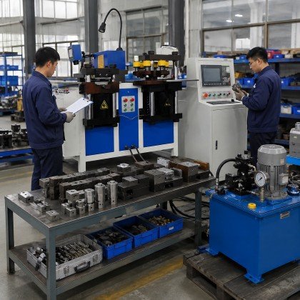 Core component quality control for busbar machine manufacturing