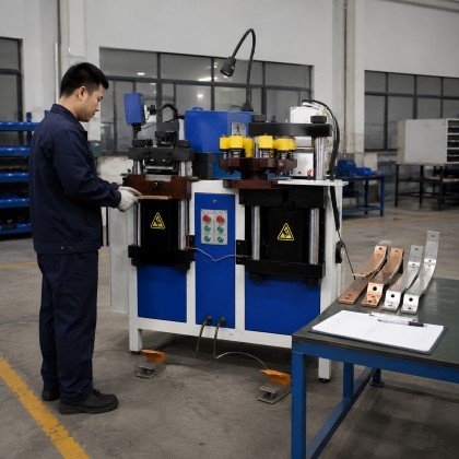 Factory inspection process for CNC busbar processing machine