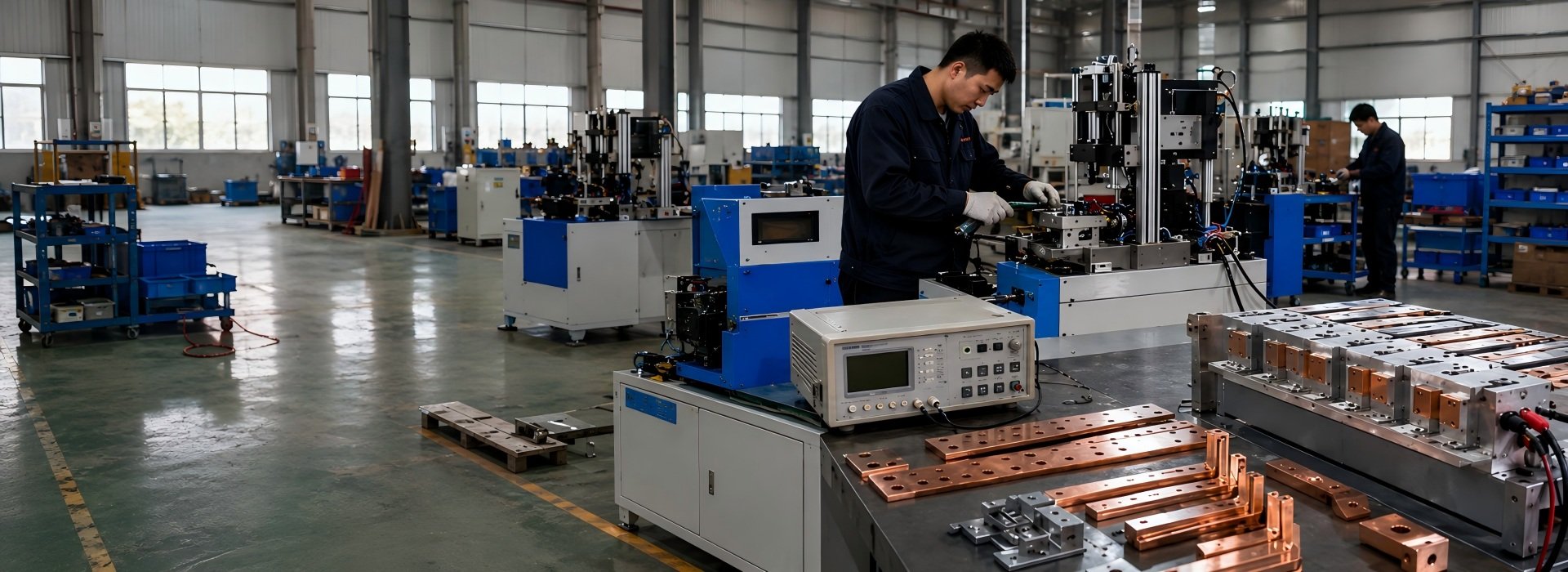 Fenghua CNC busbar processing machine factory workshop in China