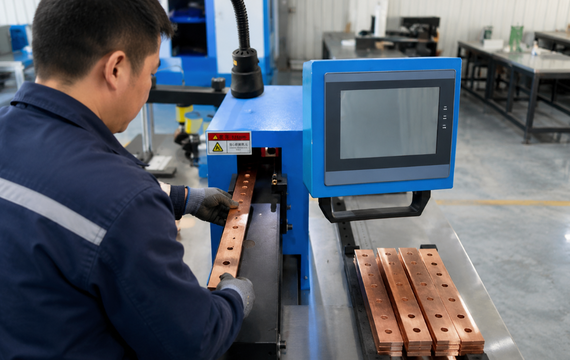 3-in-1 copper busbar processing machine