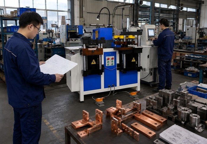Busbar machine after-sales service team providing installation and training support