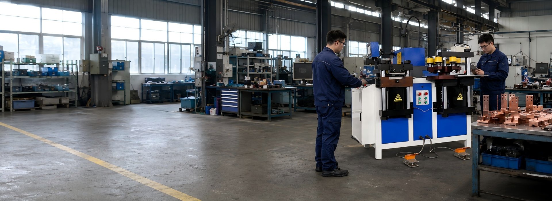 Busbar machine engineering team for custom dies and CNC testing